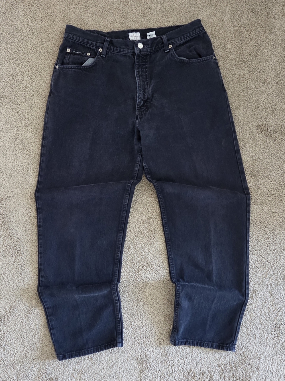 Calvin Klein Vintage 90s Faded Black Jeans Men's 34 x 30